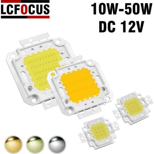 DC 12V 10W 12W 20W 30W 50W Super Bright COB Diode SMD Without Driver, Floodlight Spotlight Outdoor Lighting