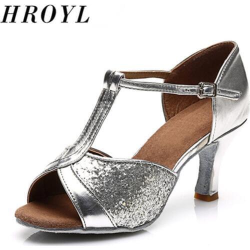 Women Sequin/ Satin Latin Ballroom Dancing Shoes Tango Modern Dancing Shoes