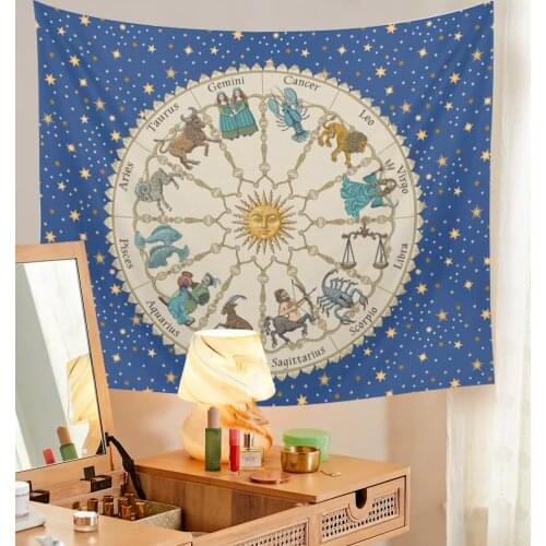 Boho decoration home decor Astrologie Hippie Wandtapijten Psychedelische Hekserij Home Decor tapestry wall hanging tarot cards