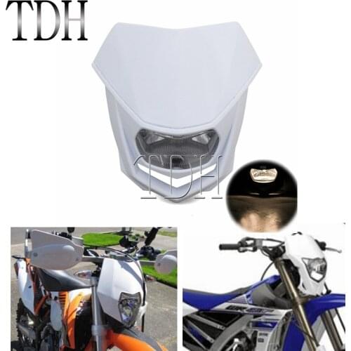 Universal White 12v H4 Motorcycle Dirt Bike Motocross Headlight Headlamp For Yamaha WR450F WR250F YZ YZF TW TTR DR RM Honda