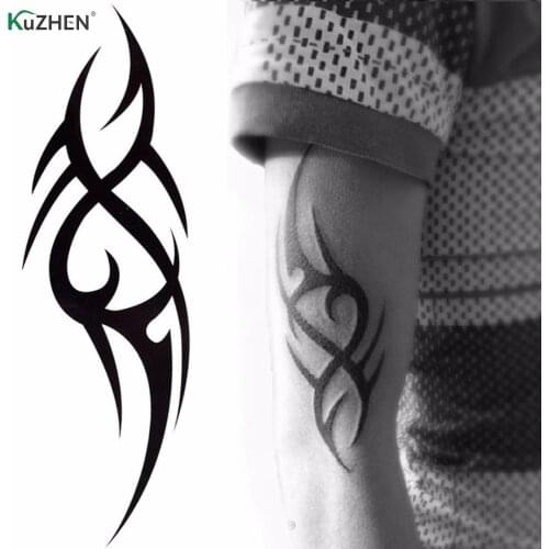1PCS 3D Mans Half Sleeve Arm Temporary Totem Tattoo Stickers Body Art Tatoos Boys Beauty Tools