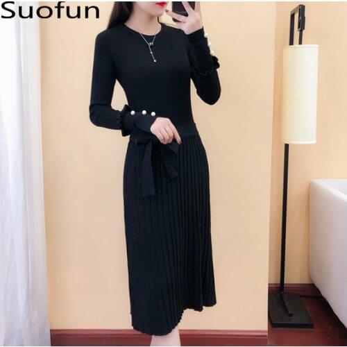Office Lady Womens Sweater In 2021 New Fashion Autumn And Winter Korean New Stretch Slim Pullover Solid Color Dress Sweaters