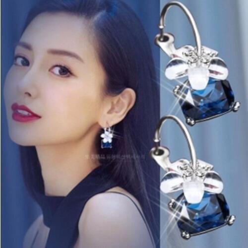Star Exaggerated Atmosphere Shiny Fashion Ear Jewelry Crystal Cherry Earrings Earrings Female Temperament Gift Earrings