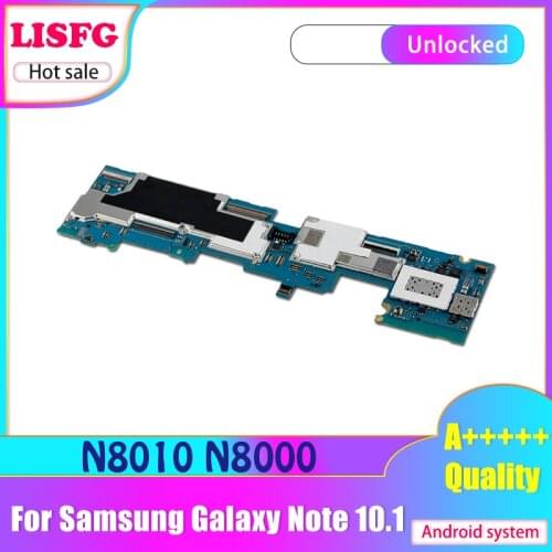100% Original For Samsung Galaxy Note 10.1 N8000 N8010 Motherboard With Android System Unlocked Logic Board With full Chips