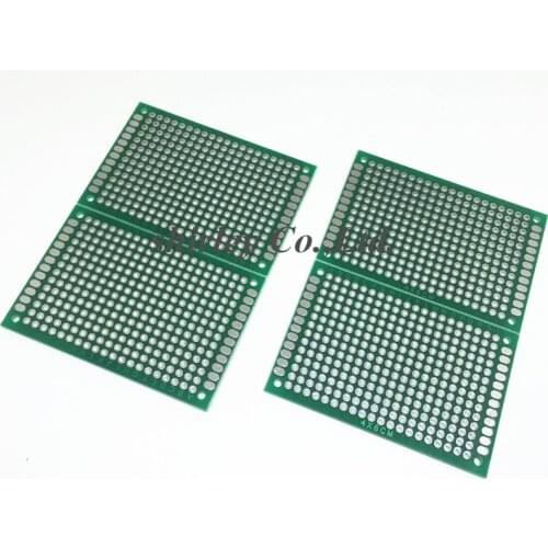100pcs 4x6 cm PROTOTYPE PCB 4*6 panel double coating/tinning PCB Universal Board double Sided PCB 2.54MM board 4*6