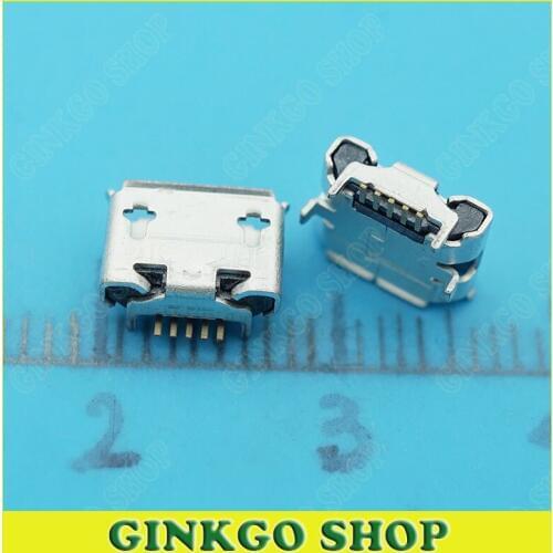 20pcs/lot ROHS with Horn 7.2mm Spacing Micro USB Connectors Port with Column for Phone Tablet PC Micro USB Jacks