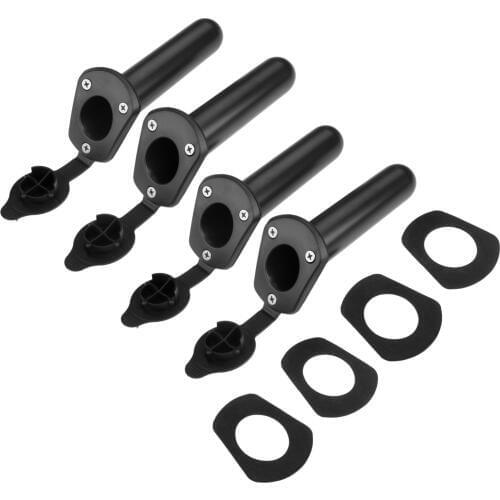 4 Pcs Nylon Fishing Tackle Accessories Tool Flush Mount 30 Degree Angle Head Fishing Rod Stand With Cap Cover For Kayak Boats