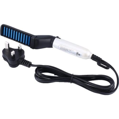 Quick Heating Long-lasting Beard Straightener Multifunctional Hair Comb Curling Curler Show Cap Men Comb