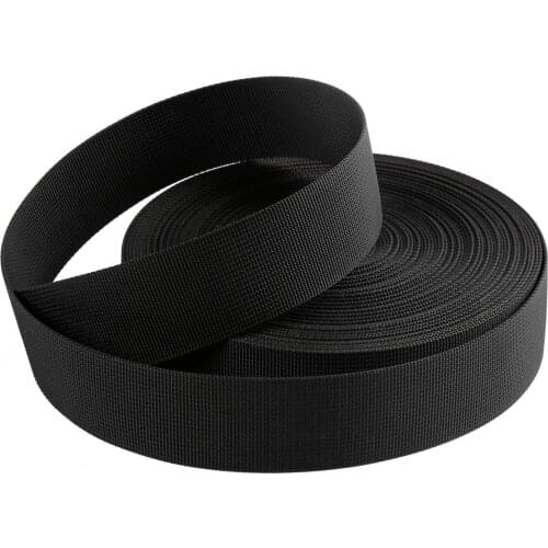 5Yards 20/30/50mm Width Black Plain Strap Nylon Webbing Backpack Safety Belt Band DIY Pet Rope Sewing Webbing