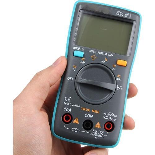 Digital Multimeter ForTrue RMS 6000 Counts multifunction Backlight AC/DC Current Voltage Frequency Resistance Temperature Tester