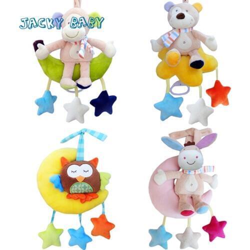 Baby Musical Toys 0-12 Months Plush Cartoon Hanging Stroller Toy Bebek Oyuncak Brinquedos Para Bebe