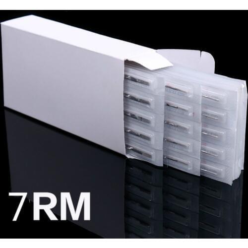 50PCS (7RM) Professional Tattoo Needles Round Magnum Curved Tattoo Needles Medical Stainless Steel Material