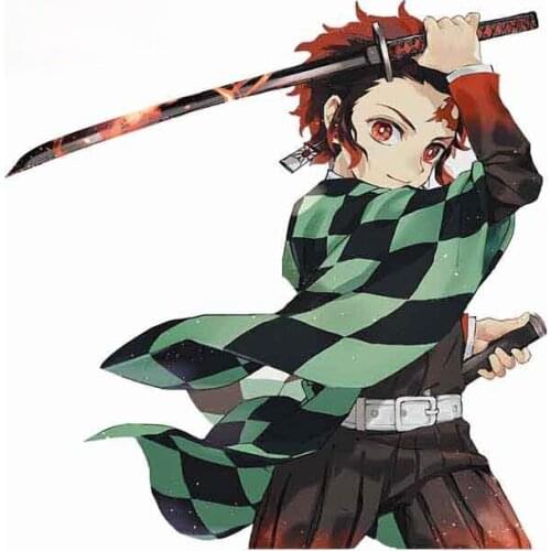 Interesting Anime Demon Killer Car Stickers PVC Personality Auto Body Windows Stylish Exquisite Decals Waterproof Decoration