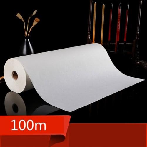 Rolling Xuan Paper 100m Chinese Raw Rice Paper Student Adult Brush Calligraphy Ink Painting Paper Rijstpapier Carta Di Riso