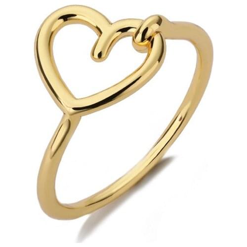 Stainless Steel Wedding Heart Rings For Women Girls Gold Silver Color Open Ring Fashion anillos mujer Bijoux Femme Boho Jewelry