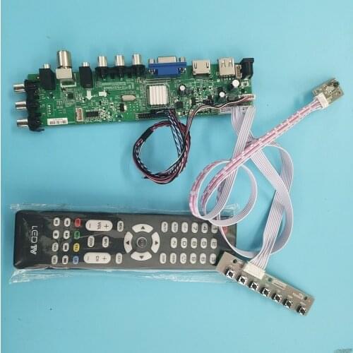Kit For LP156WH3-TLD1/LP156WH3-TLC1 40pin WLED 1366X768 DVB-T remote VGA LED HDMI digital TV LVDS USB AV Signal controller board
