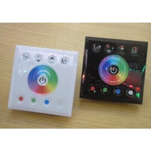 Full Touch Panel RGBW Controller 12V 24V Wall Mouted Black/White Controller Switching for RGB Led Strip Light