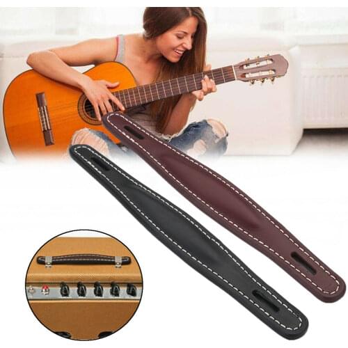 Brown Black Leather Amplifier Handle Raised Center for Fender Amp - Brown