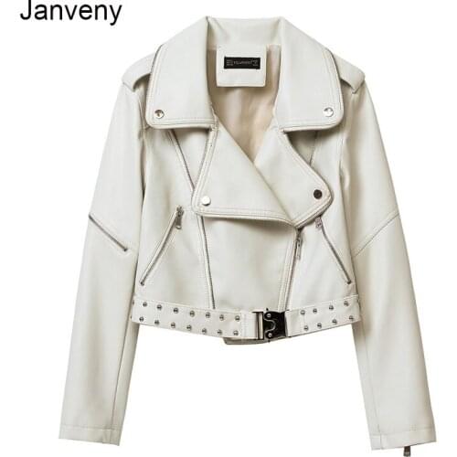 PU Leather Jacket Women 2021 Autumn Female Faux Zipper Slim Short MOtorcycle Biker COat Boyfriend Korean Style Outwear Black