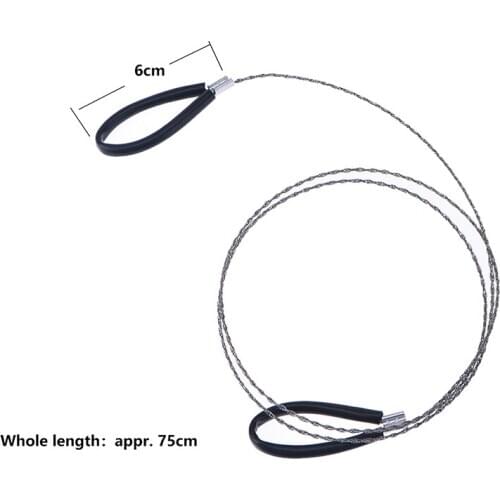 Lightweght Stainless Steel Wire Saw Outdoor Survival Tool Kit Survival Saw Gear