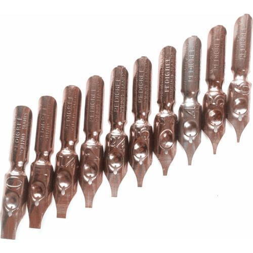 Set of 10 pieces Italy Gothic Calligraphy Copperplate Script Dip Pen Nibs