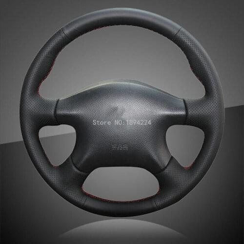 Genuine Leather Car Braid On The Steering Wheel Cover for Nissan Almera N16