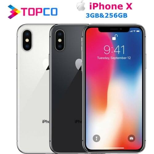 Apple iPhone X Factory Unlocked Original Mobile Phone 4G LTE 5.8" Hexa-core A11 Dual 12MP RAM 3GB ROM 256GB NFC