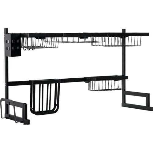65.5/79/85.5/91cm Dish Drying Rack Over the Sink Kitchen Supplies Storage Shelf Counter Space Saver Tableware Drainer Organizer