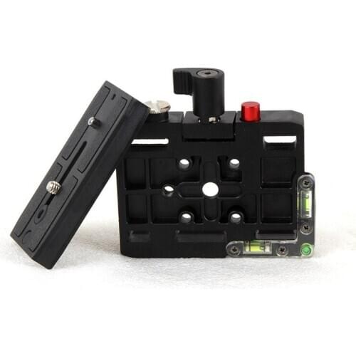 Portable Aluminum Camera Tripod Quick Release Plate Adapter with 1/4" and 3/8" Screws for Manfrotto 501HDV DSLR KINGJOY KH-6251