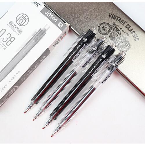 Press Type Gel Pen Black Ink 0.38mm Office Supplies Stationery Gel Pens For Students Writing High Quality GEL PEN 4Pcs/lot