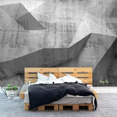 3D Self-Adhesive Waterproof Canvas Mural Wallpaper 3D Retro Cement Wall Sticker Living Room Bedroom Cafe Backdrop Wall Painting