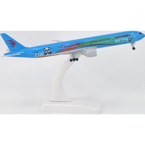 20CM Airplanes Boeing B777 China Eastern Airlines CIIE Plane Model Alloy Diecast Aircraft Airliner Model Kids Gift Collectible