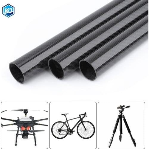 1PCS Length 1000mm Carbon Fiber Tube 100cm Diameter 10mm 12mm 13mm 14mm 15mm 16mm 20mm For RC Model Airplane Drone Accessories