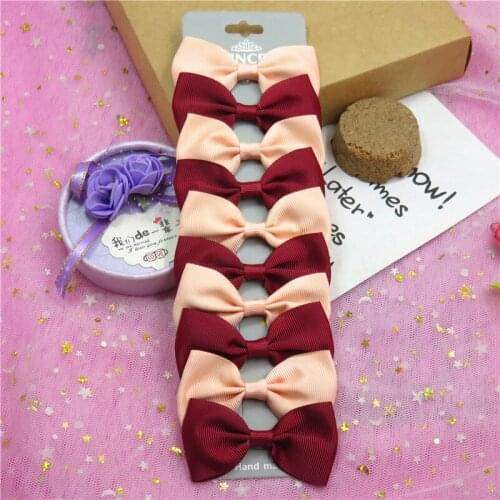 10PCS/Lot Lovely Xueya and Winered Hairpins Grosgrain Ribbon Bows Clips 2020 Korean Creativity Hair Accessories For Baby Girls