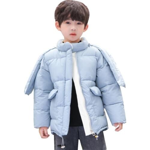 Winter Children Clothing Cotton Jacket Kids Solid Color Scarf Comfortable Thickening Boys and Girls Baby Fashion Outwear