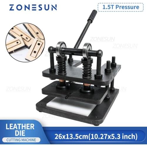 ZONESUN 2613cm Hand leather cutting machine DIY wallet bag photo paper PVC/EVA sheet mold cutter leather Die cutting tool