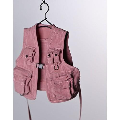 1/6 Scale Pink Color Female Multiple pockets Vest clothes for 12 inches TBL PH DIY Action Figures