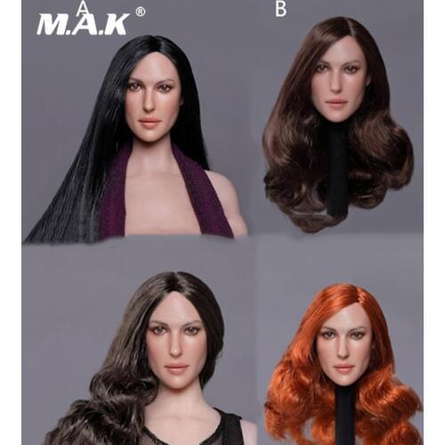 1/6 European American Female Head Sculpt Model GC020 for 12 inches Action Figure Body Accessory
