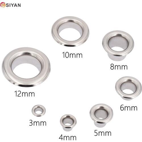 3 colors 3|4|5|6|8|10|12mm Scrapbooking Accessories Knitwear, Jeans, Apparel, Bags, Shoe Metal Iron Thickening Heighten Eyelets