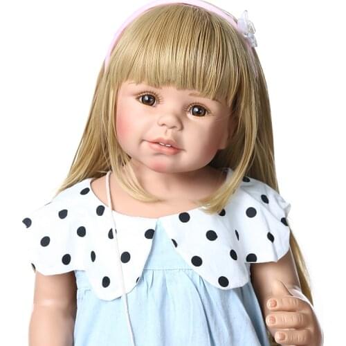 70CM lifelike masterpiece huge doll bebe reborn toddler girl dress model Christmas Decoration popular gift NPK DOLL