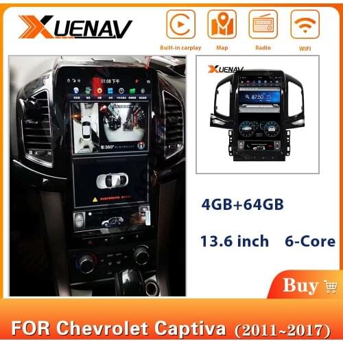 XUENAV 13.6 Inch Vertical Screen 2Din Android Car GPS Navigation For-Chevrolet Captiva 2013-2017 Autoradio Multimedia Player