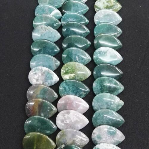 Free Shipping natural india onyx stone Beads bowlder water drop slice Size 21*30*5mm For Jewelry Making Diy necklace 20pcs/lot