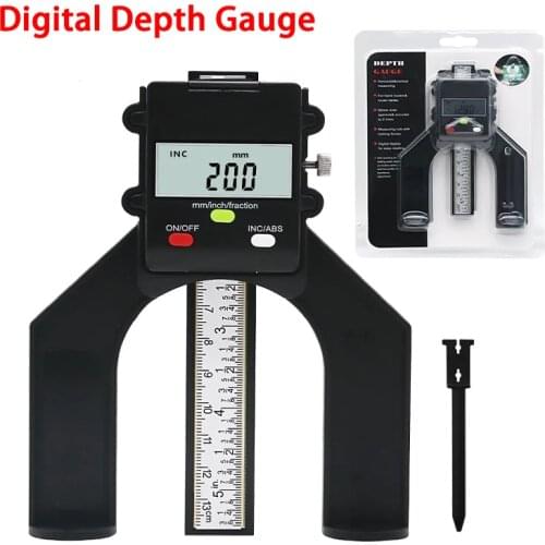 High quality Self-standing digital depth gauge 80mm for router table Woodworking Measuring Tools With Magnetic Feet