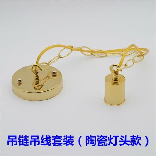 E27 E26 socket lamp base chain with ceramic lamp holder for Restaurant chandelier led pendant light Vintage ceiling rose canopy
