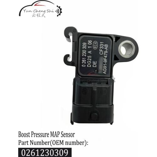 3 BAR Boost Pressure MAP Sensor AG919F479AB 0261230309 For Ford B-MAX C-MAX II FIESTA VI FOCUS III GALAXY KUGA II MONDEO IV 1.6