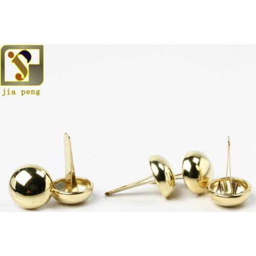 100PCS Silver Tone Dome Metal Decorative Spikes Rivets Studs For Fashion Leather Crafts Studs Spots 0.353 x 0.677 inch (9x17mm)