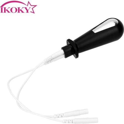 IKOKY Electric Shock Anal Vaginal Plug Stimulator Electro Massage Medical Themed Toys Erotic Sex Toys For Men Women Masturbator