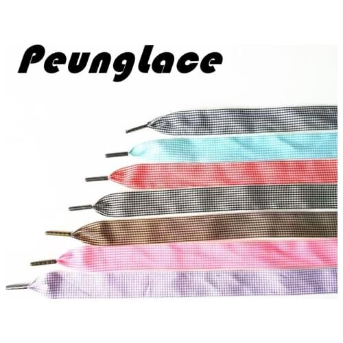 Quality PeungLace 100pair/lot 25mm*90cm Classic Flat Shoelaces Ribbon Shoelaces with Metal Tips