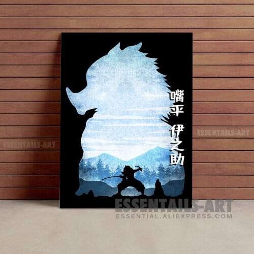 Inosuke Demon Slayer Kny Canvas Wall Art Painting Decor Bedroom Study studio print Living kid Room Home Decoration Prints