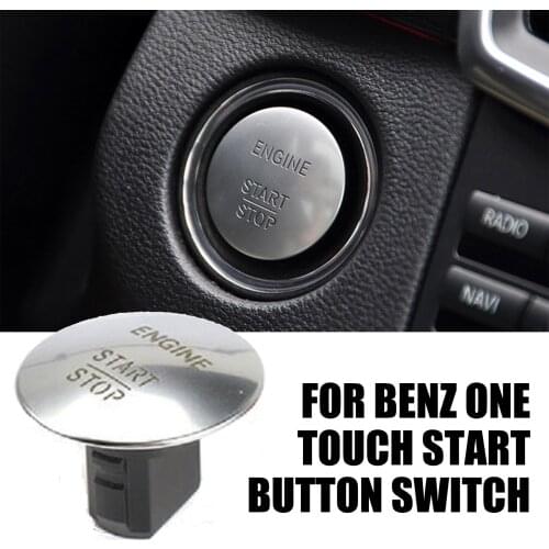 Car Keyless Go Start Stop Push Button For Mercedes Benz W164 W205 W212 W213 W164 W221 X204 Auto Engine Silver Switch 2215450714